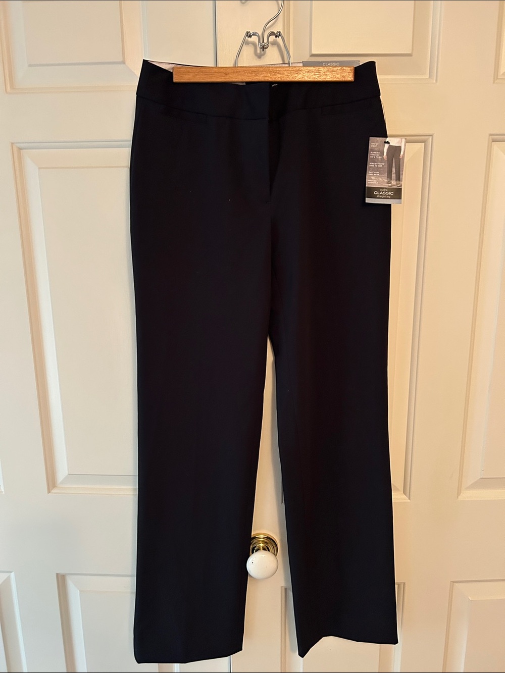 Liz Claiborne Audra Classic Black Straight-Leg Dress Pants